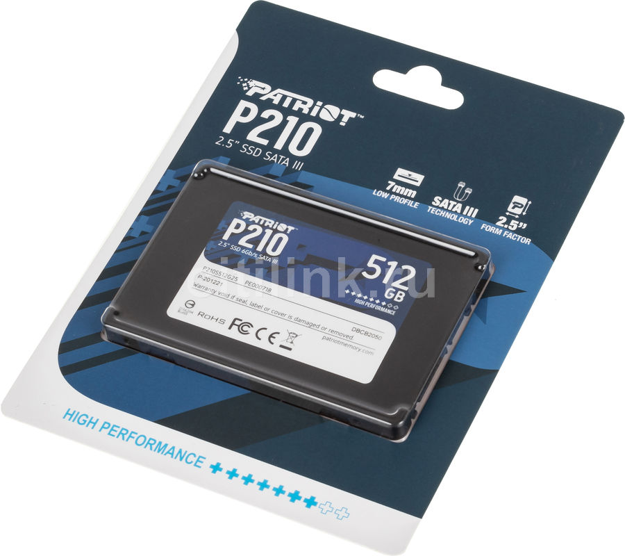 2.5”  512GB SSD Patriot P210
