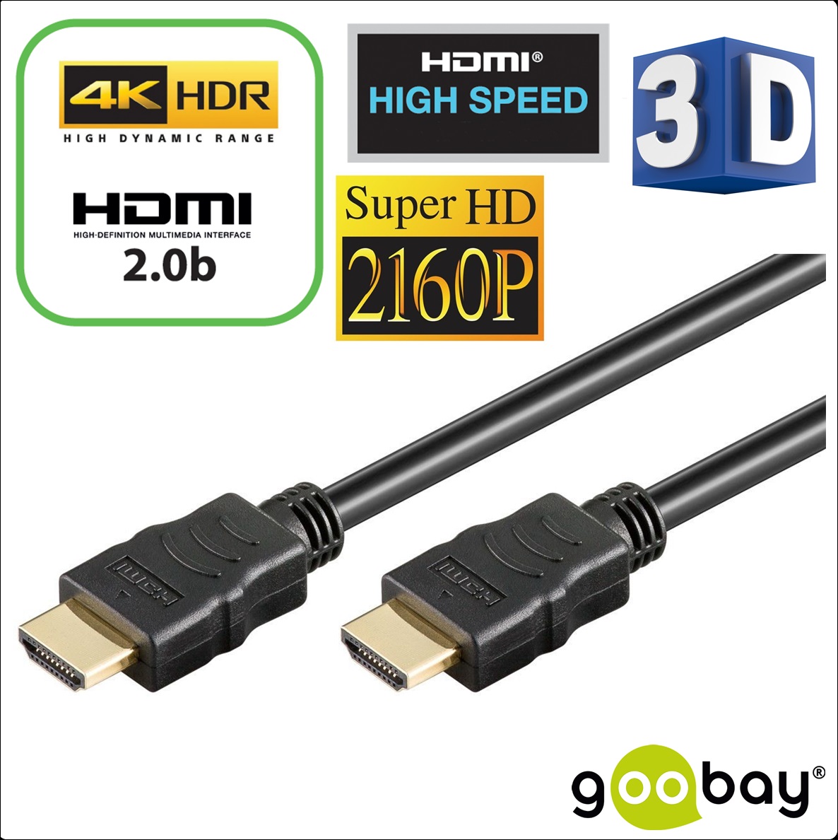 HDMI v2.0b M/M  2.0m (60 Hz/2160p) GOOBAY 38517