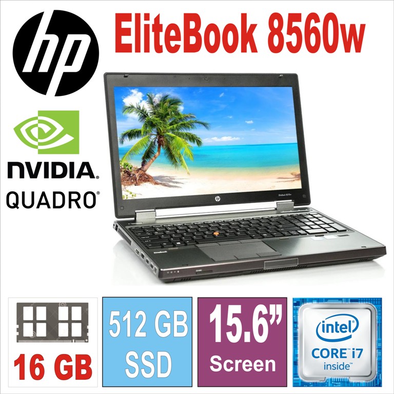 HP EliteBook 8560W i7-2820QM/16GB/512SSD/15.6“