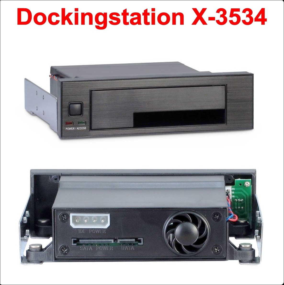 Mobile Rack 5.25``to SATA 2.5/3.5``HDD X-3534