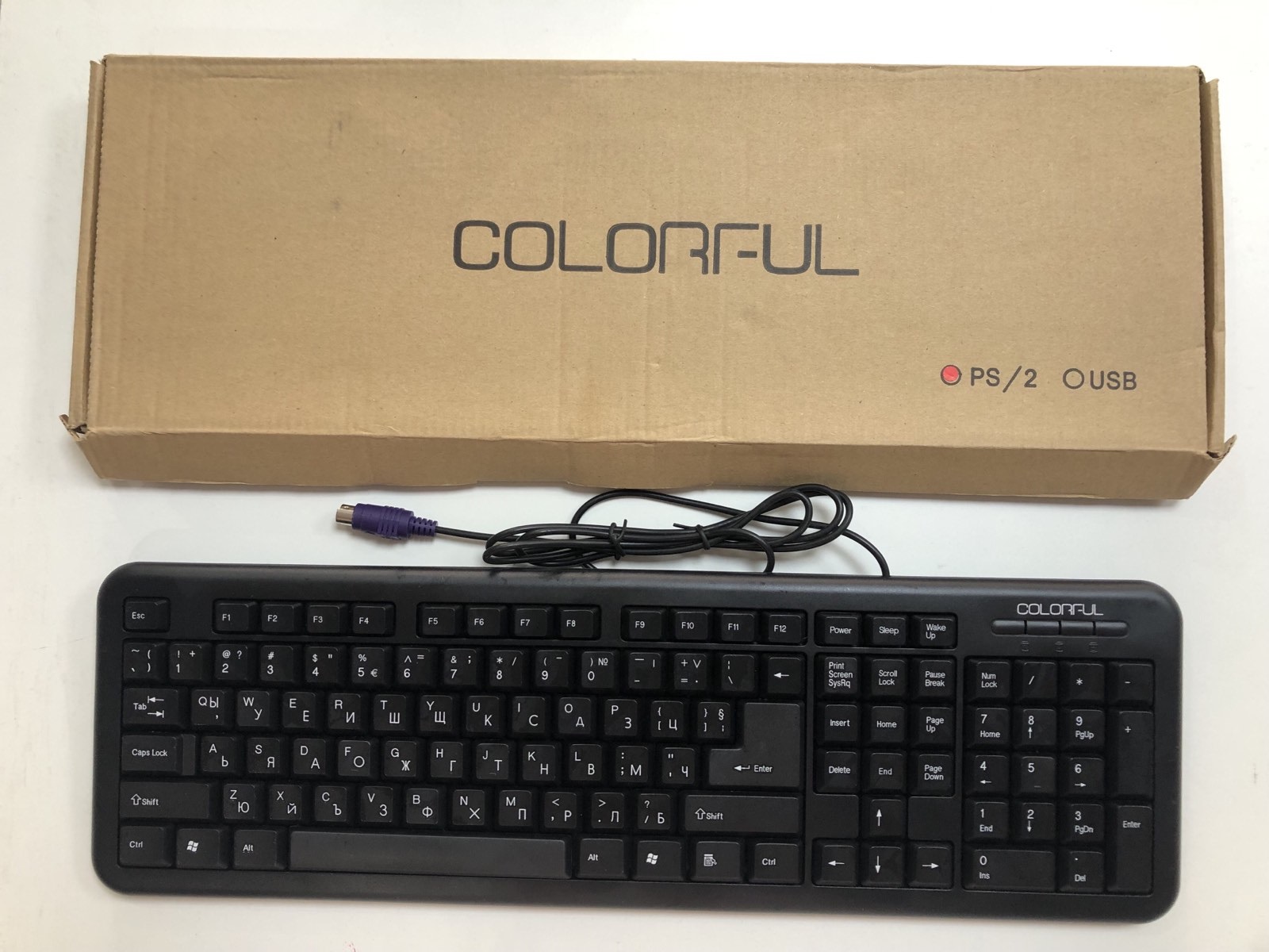 Стандартна клавиатура PS2 Colorful C-K123 BG БДС