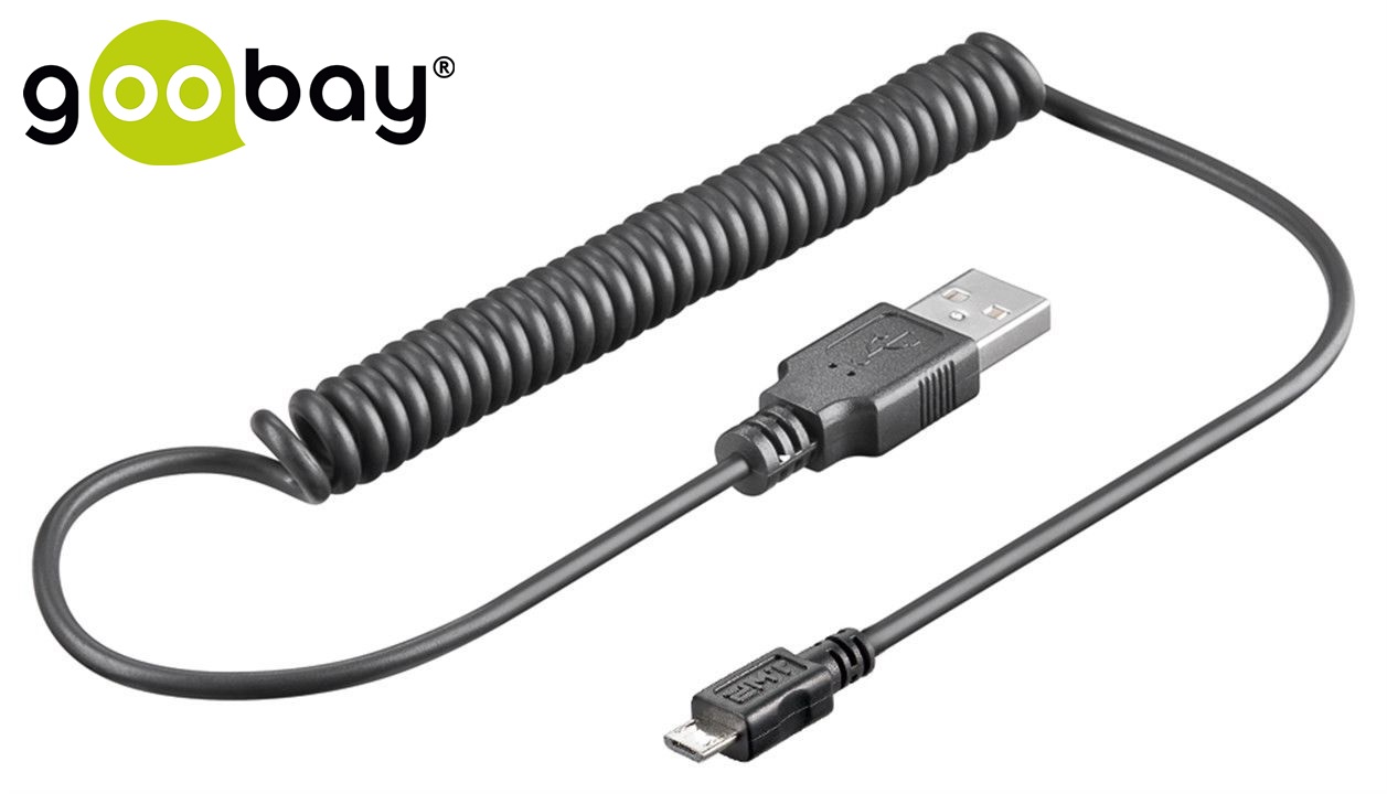 USB to Micro USB (1.0m) Спирален GOOBAY
