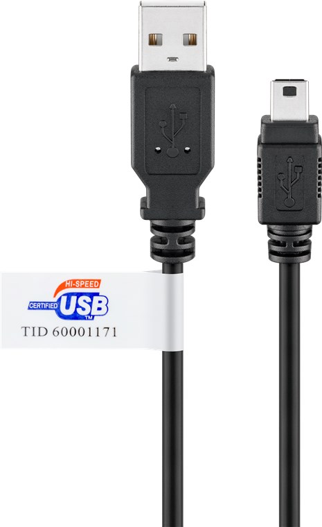 USB2.0 A Male > 5-pin Mini B Male 0.20m MKTECH