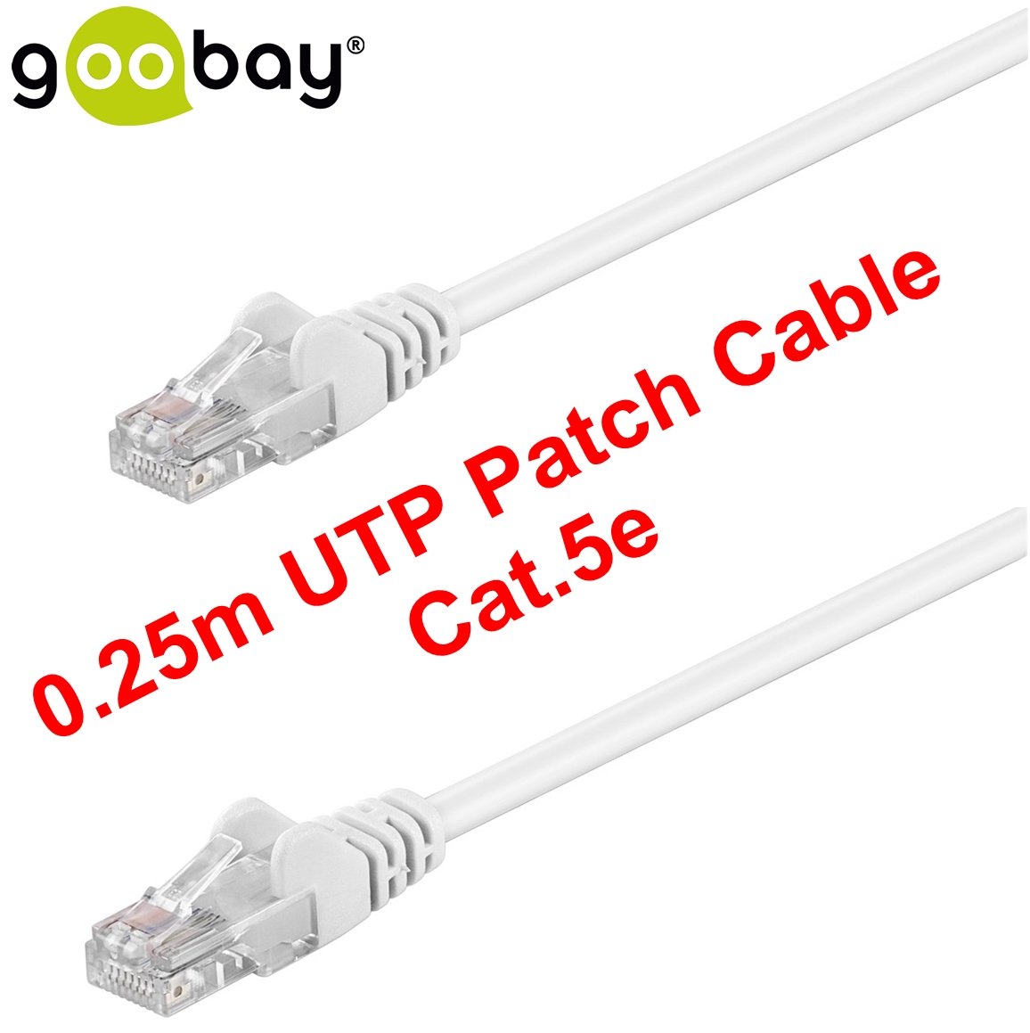 0.25m UTP Patch Cable Cat.5e GOOBAY (white)
