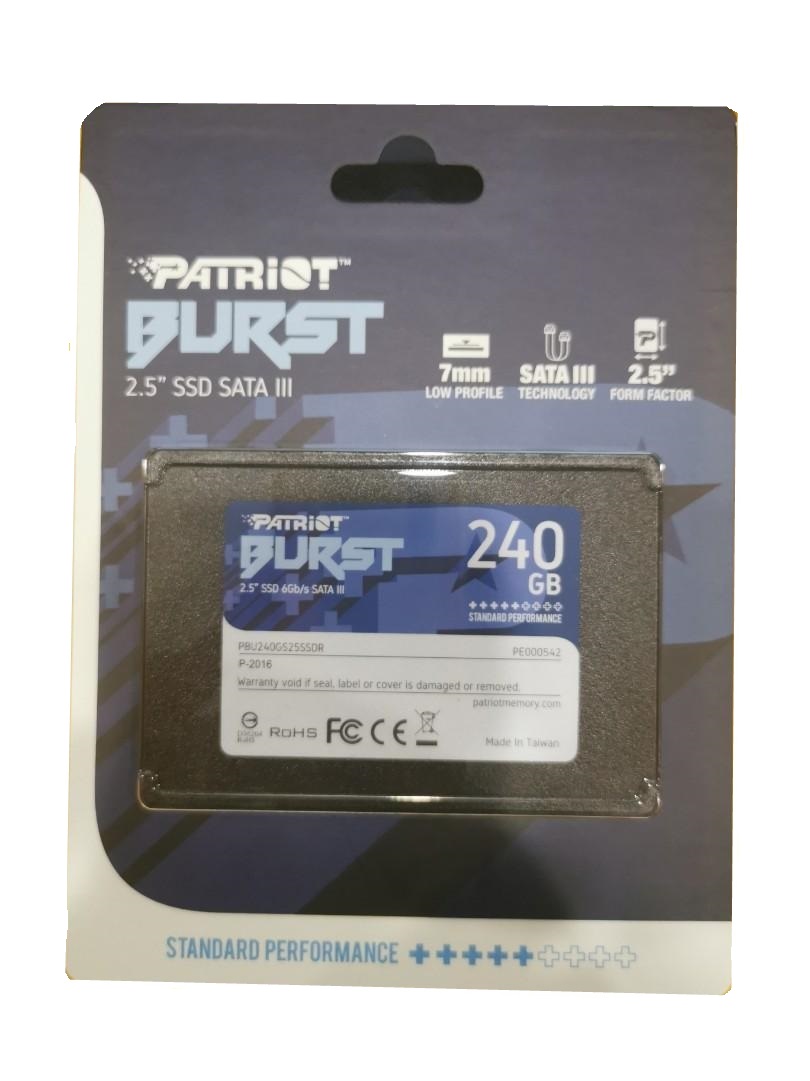 2.5”  240GB SSD Patriot Burst PBU240GS25SSDR