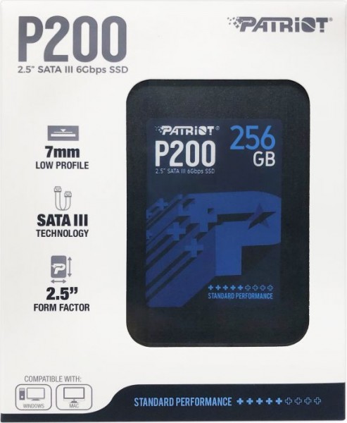 2.5”  256GB SSD Patriot P200S256G25
