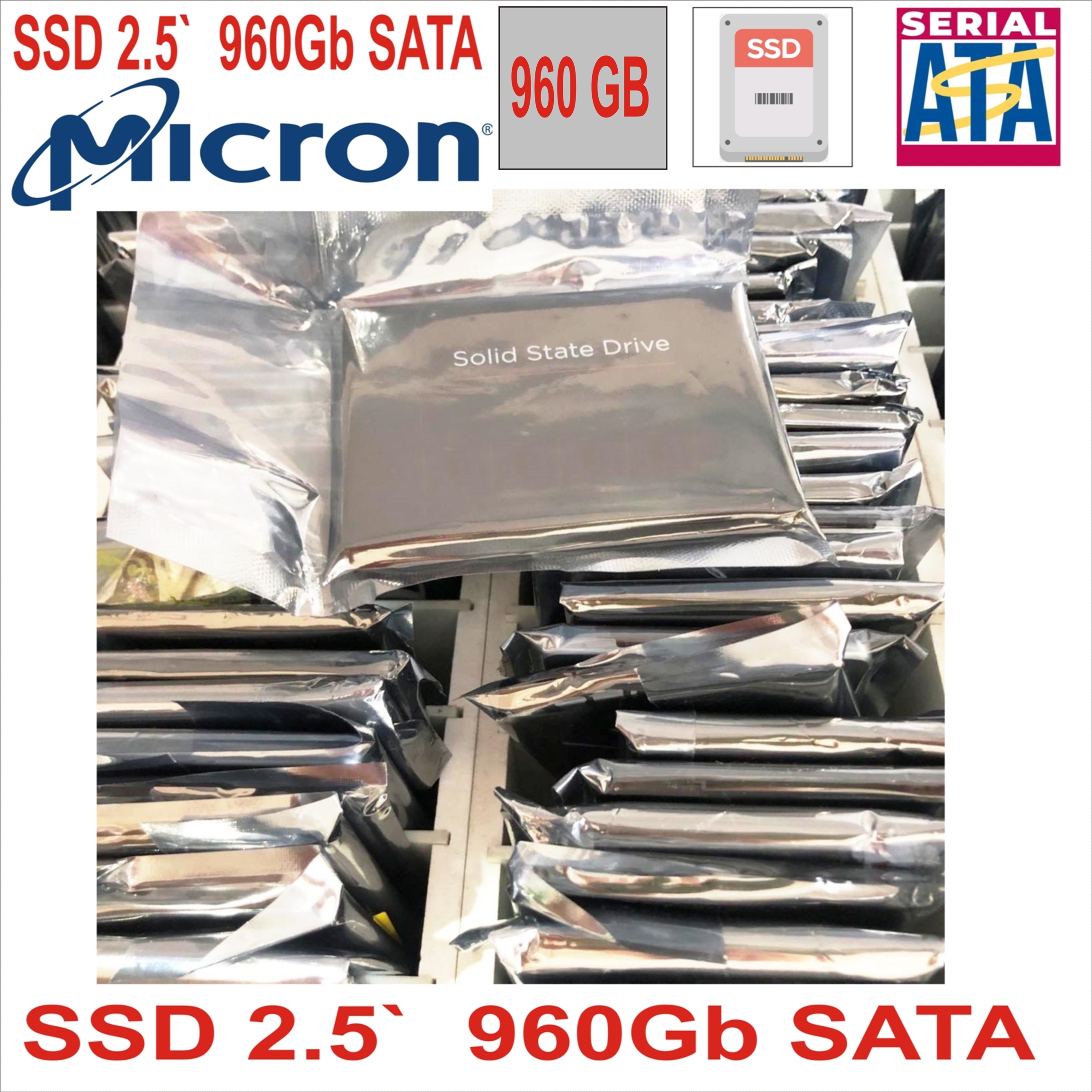 2.5”  960GB SSD SATA Micron