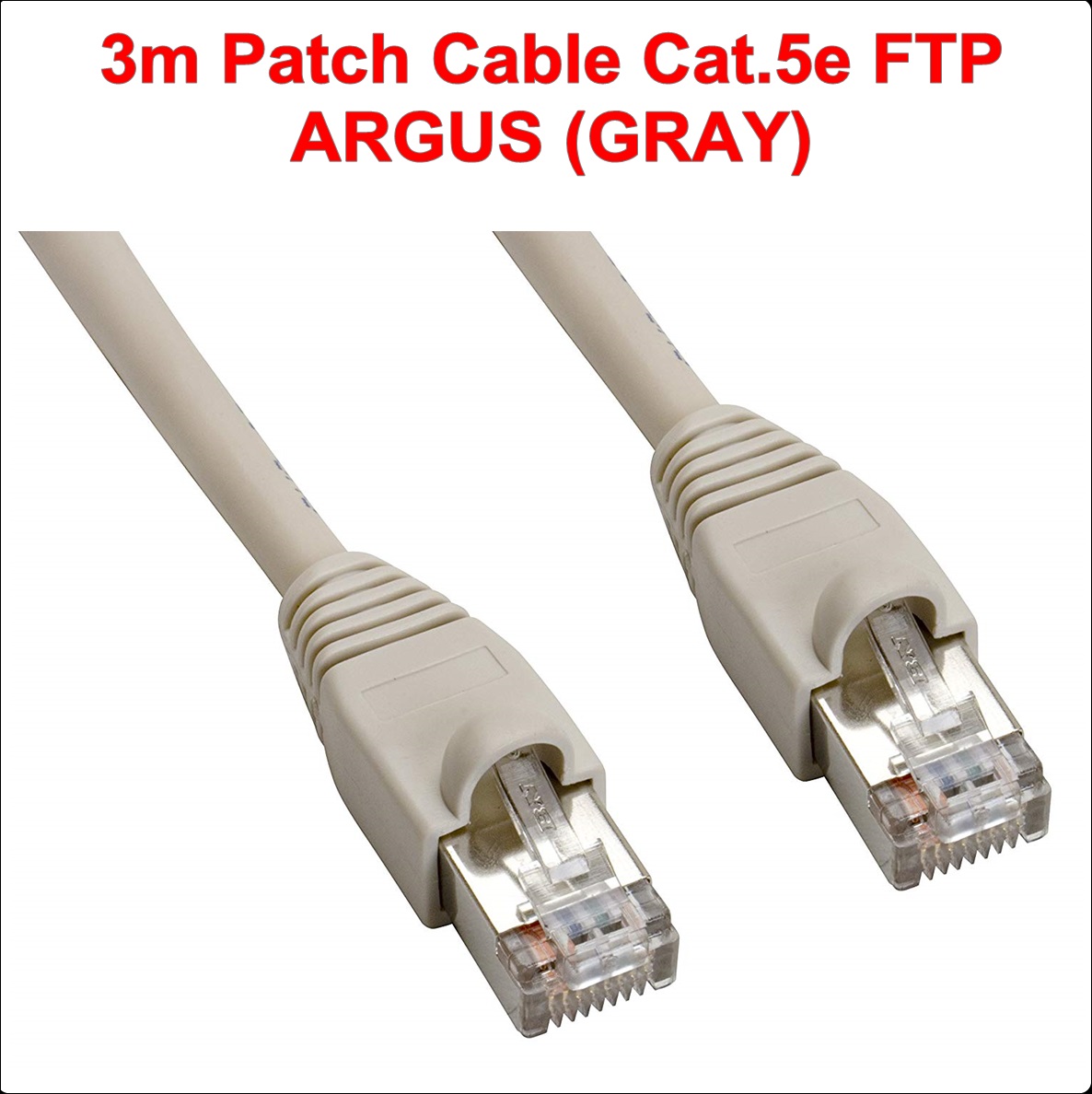 3.00m FTP Patch Cable Cat.5e ARGUS (GRAY)