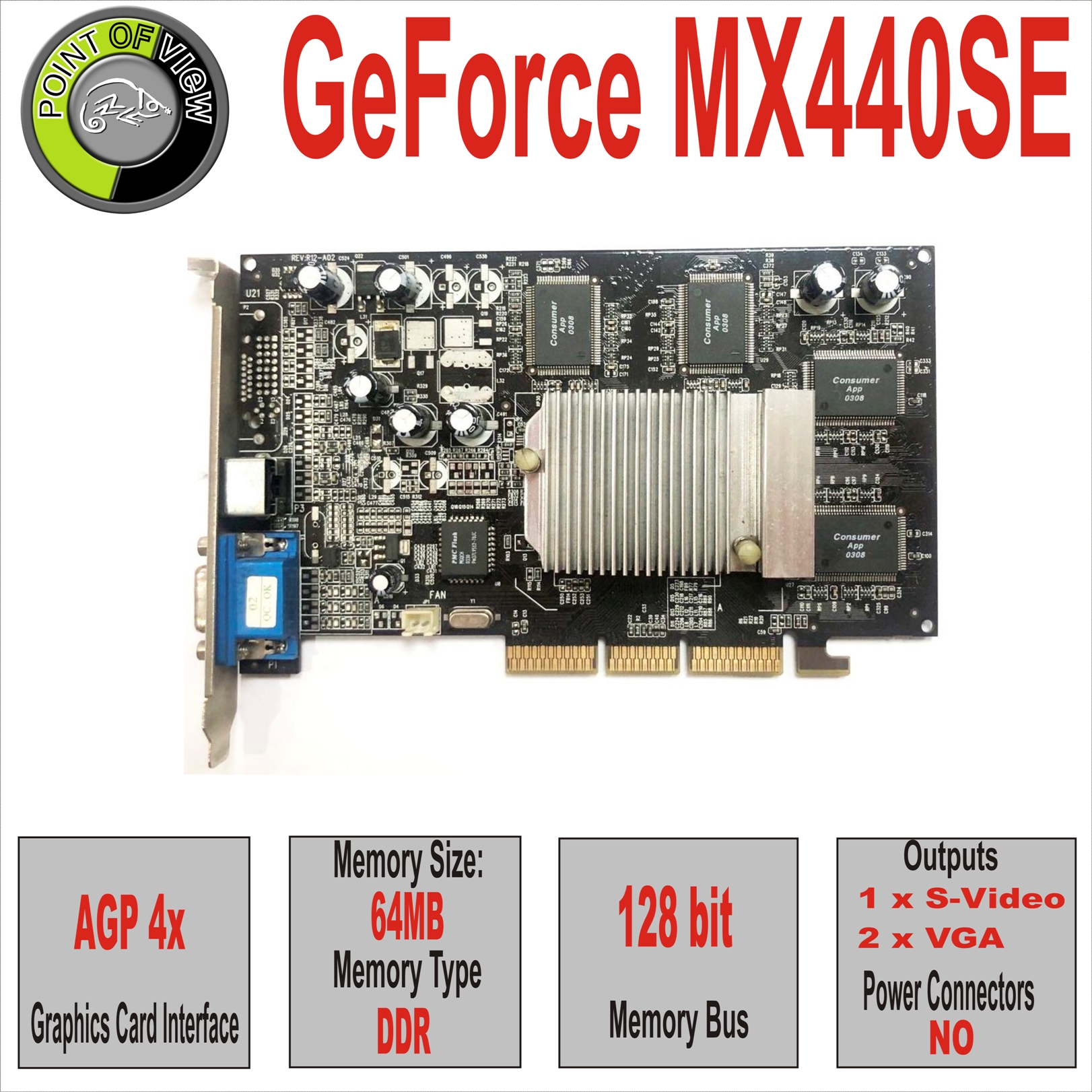 AGP 64MB GeForce MX440SE 128bit (Point of View)