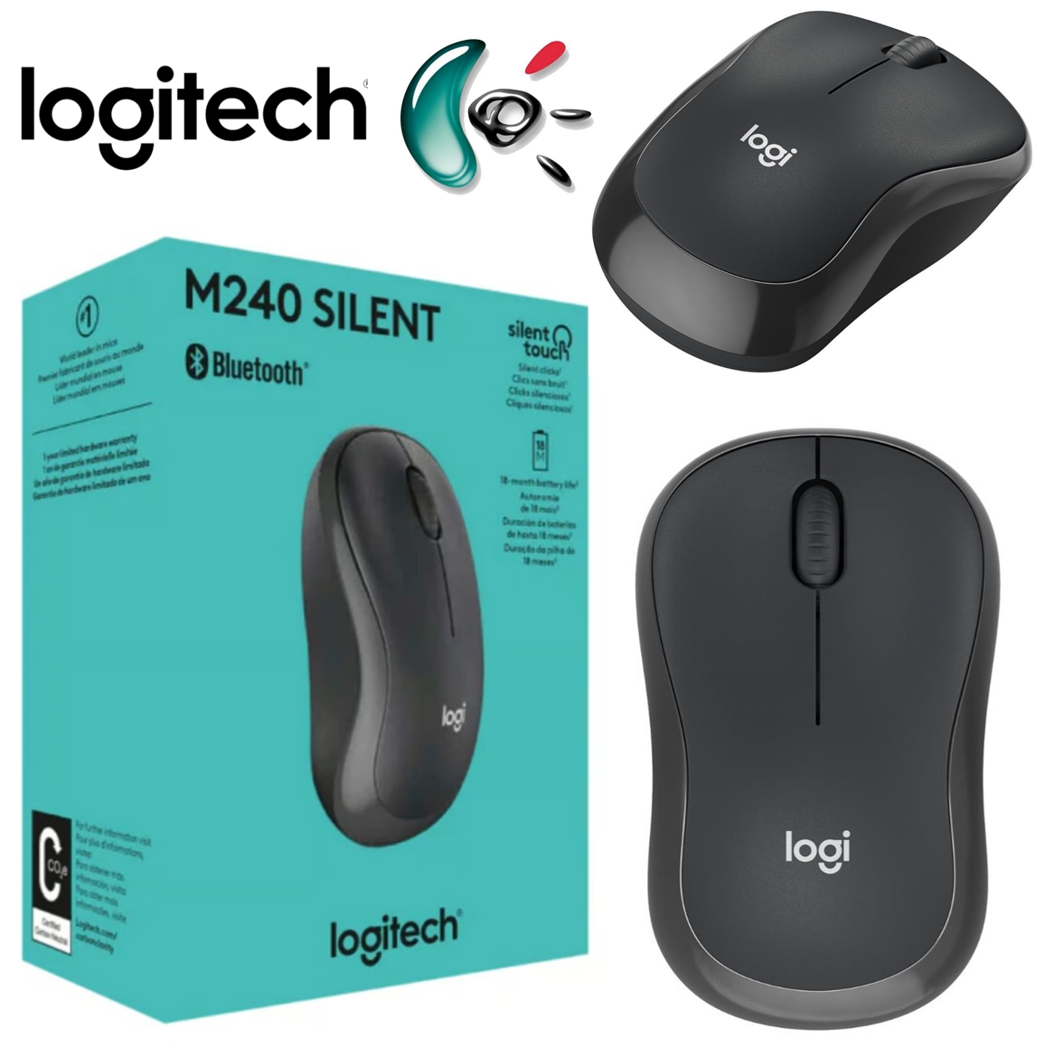 Безжична мишка Logitech M240 Silent BT 2.4GHz