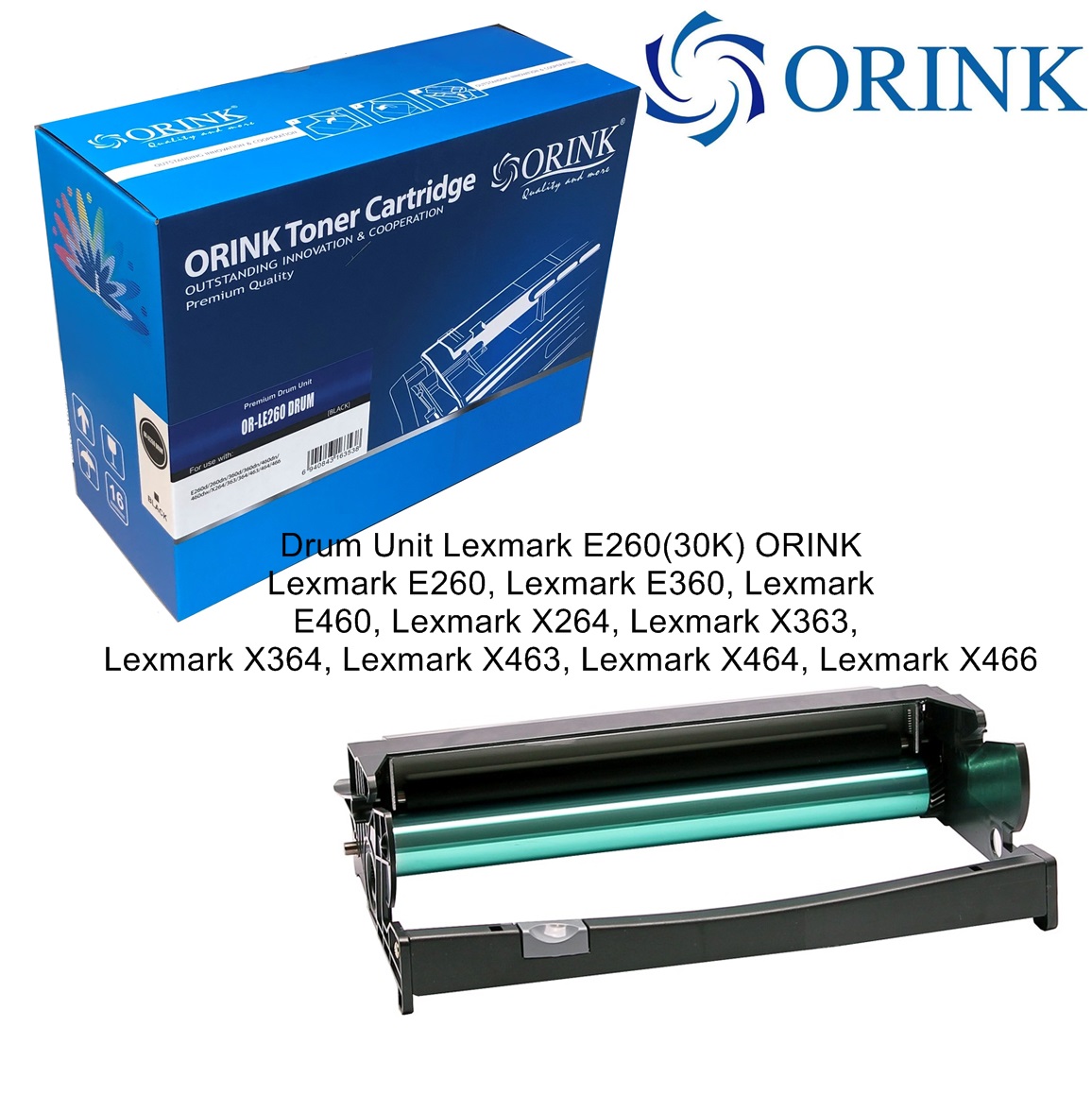 Drum Unit Lexmark E260/E360/E460/ X464(30K)ORINK