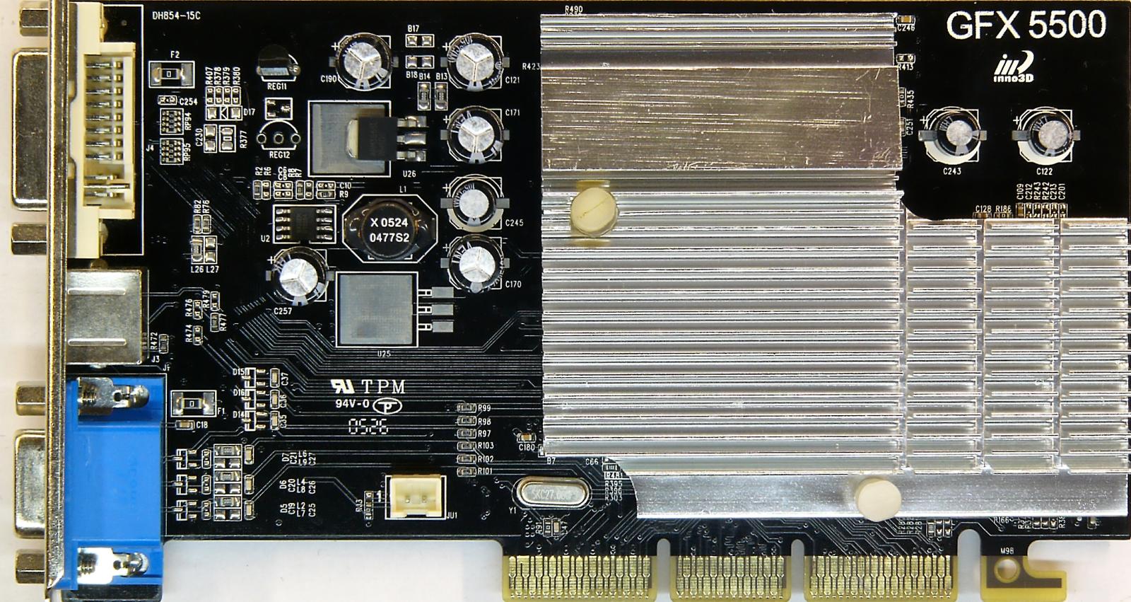 GeForce FX 5500 256MB DDR2 128 bit AGP Inno3D