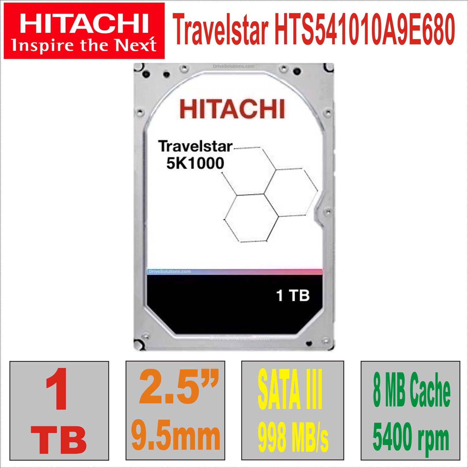 HDD 2.5` 1Tb Hitachi Travelstar HTS541010A9E680