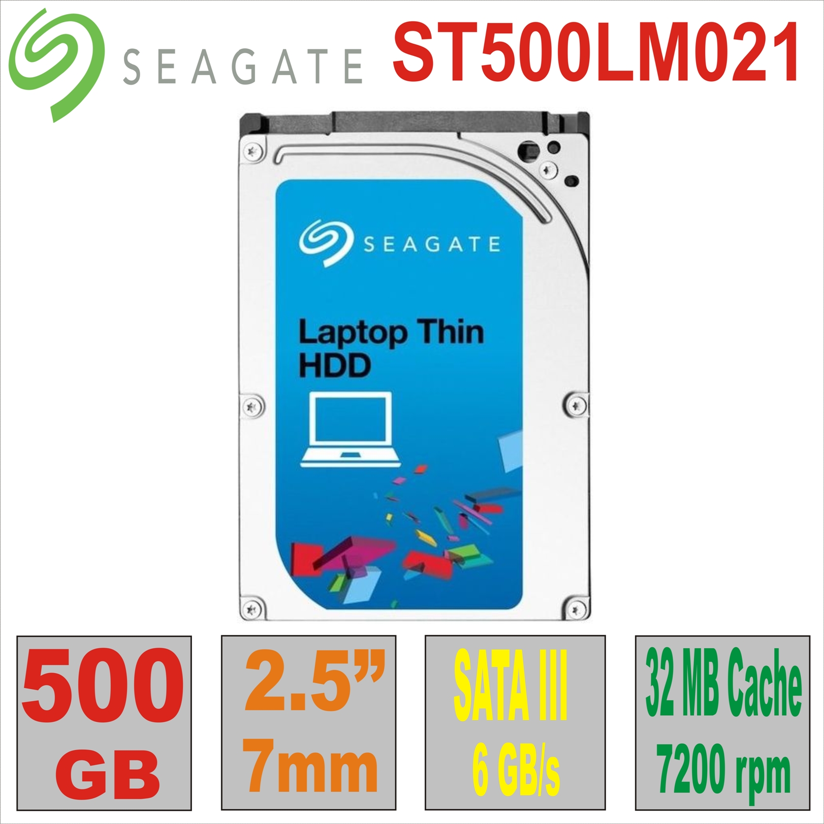 HDD 2.5`  500Gb Seagate ST500LM021