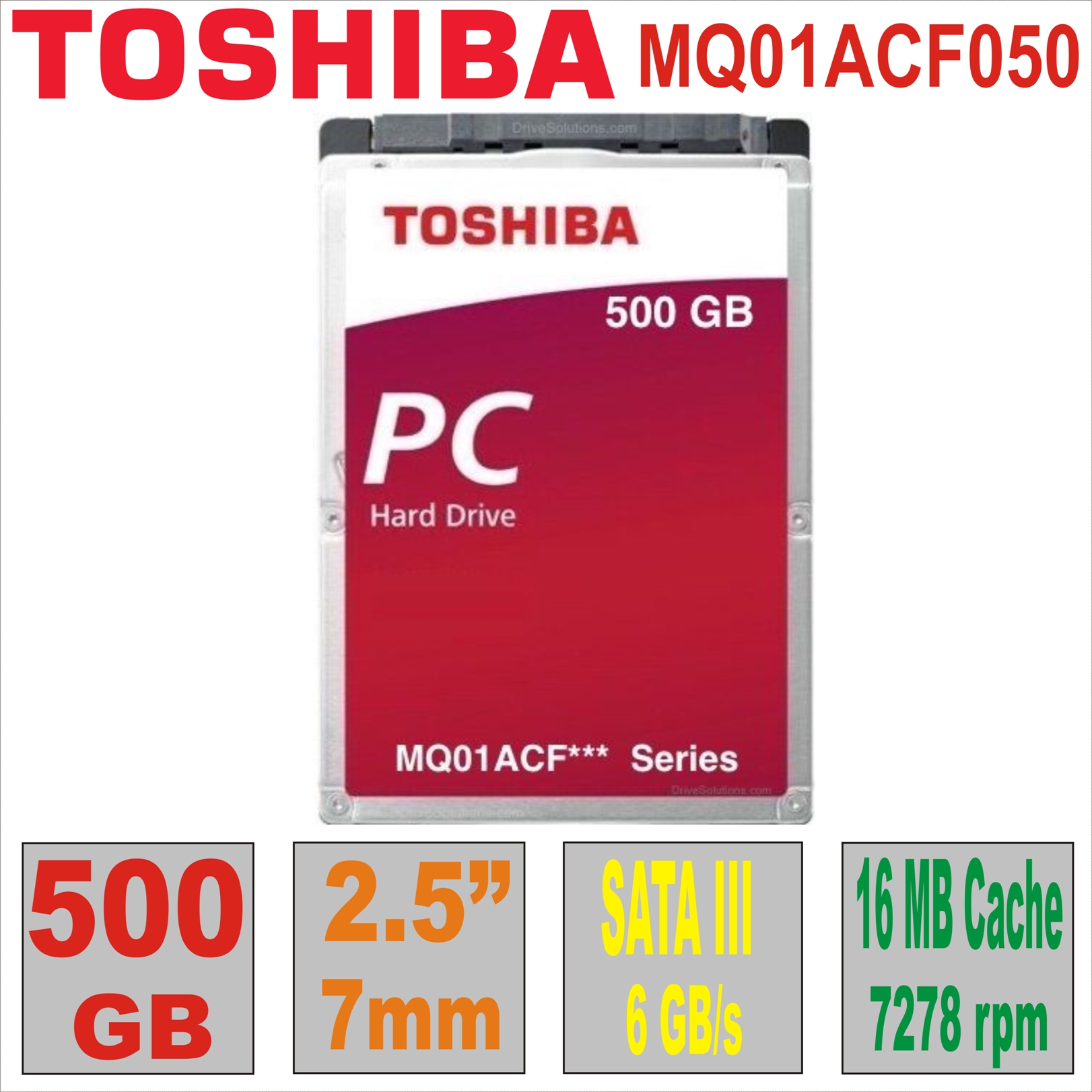 HDD 2.5`  500Gb TOSHIBA MQ01ACF050