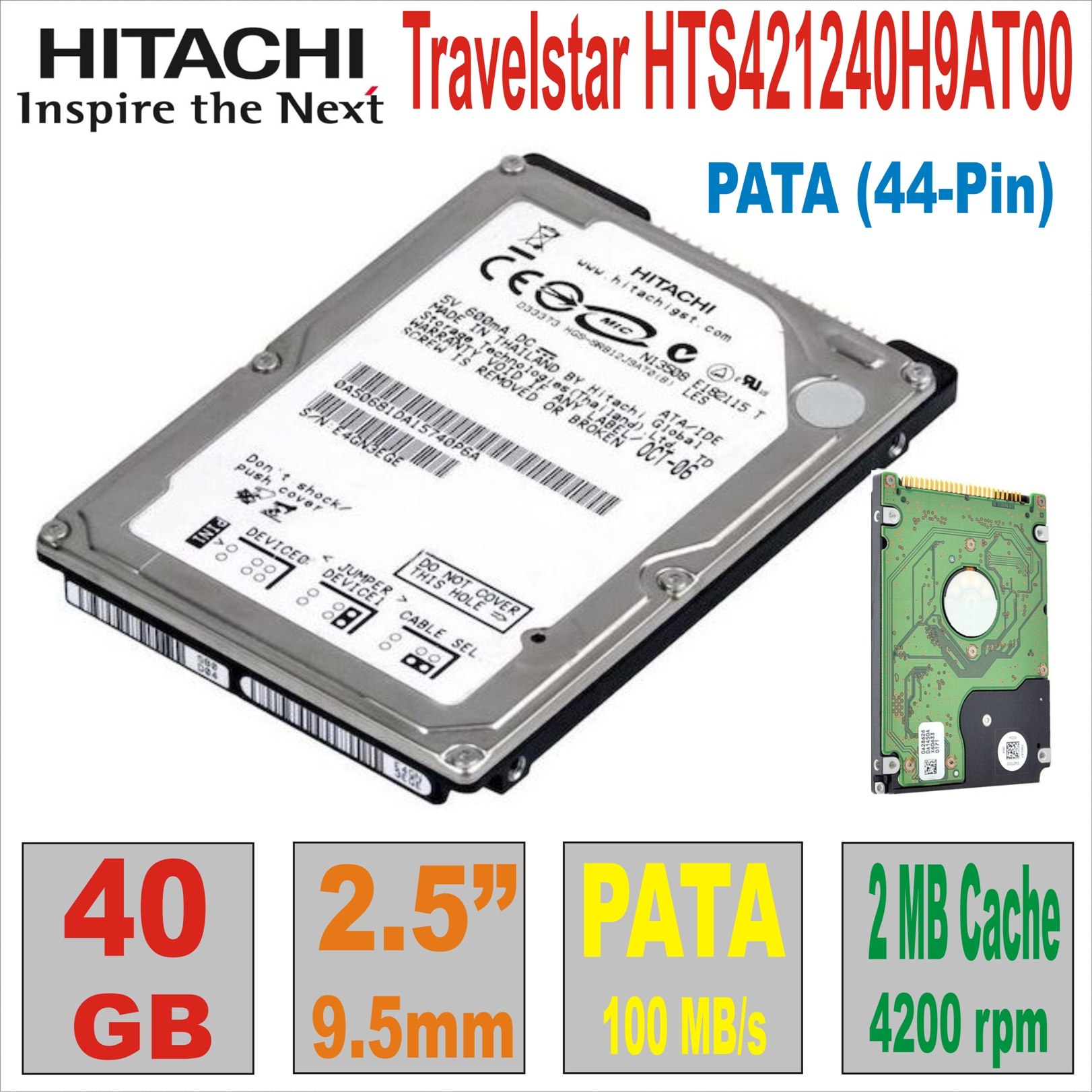 HDD 2.5` ATA  40Gb HITACHI