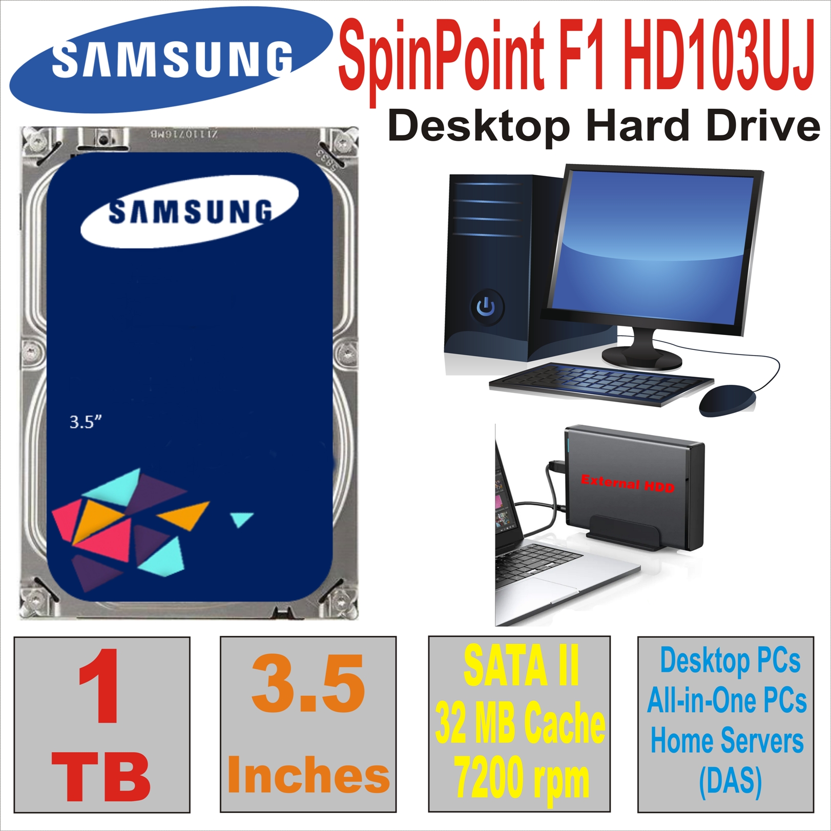 HDD 3.5` 1 TB SAMSUNG SpinPoint F1 HD103UJ