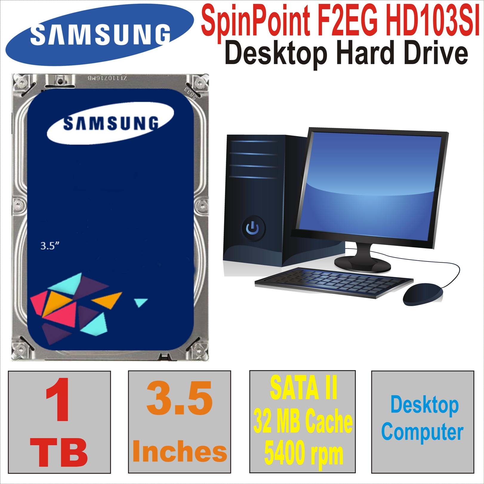 HDD 3.5` 1 TB SAMSUNG SpinPoint F2EG HD103SI