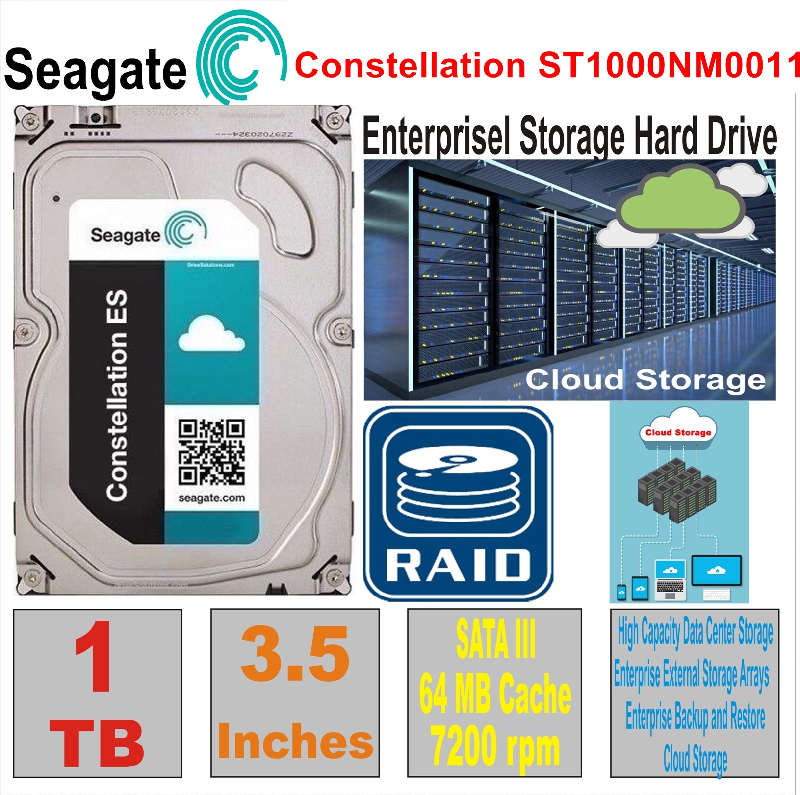 HDD 3.5` 1 TB SEAGATE Constellation ST1000NM0011
