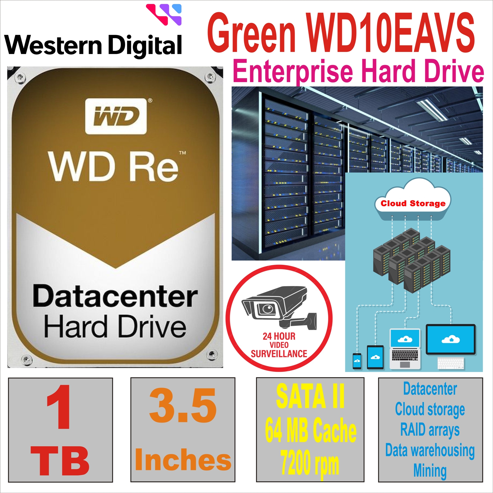 HDD 3.5` 1 TB WD RE4 WD1003FBYX
