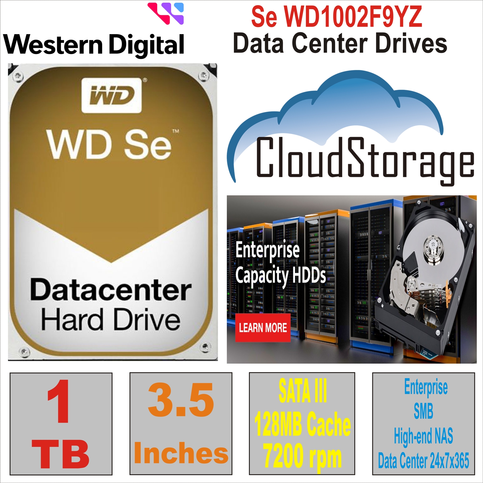 HDD 3.5` 1 TB WD Se WD1002F9YZ (Datacenter)