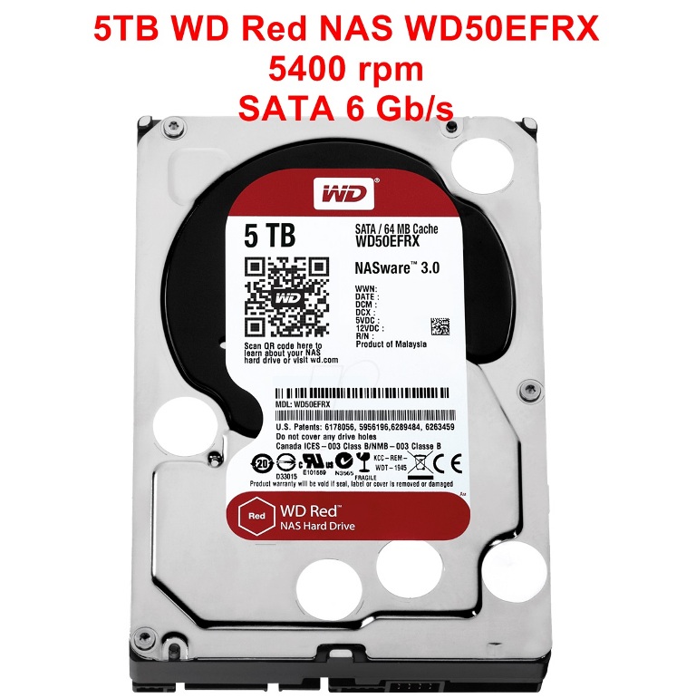 HDD 3.5` 5 TB WD Red WD50EFRX