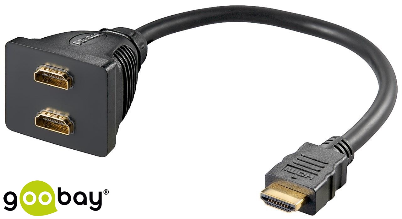HDMI to 2 HDMI Female (Type A) GOOBAY