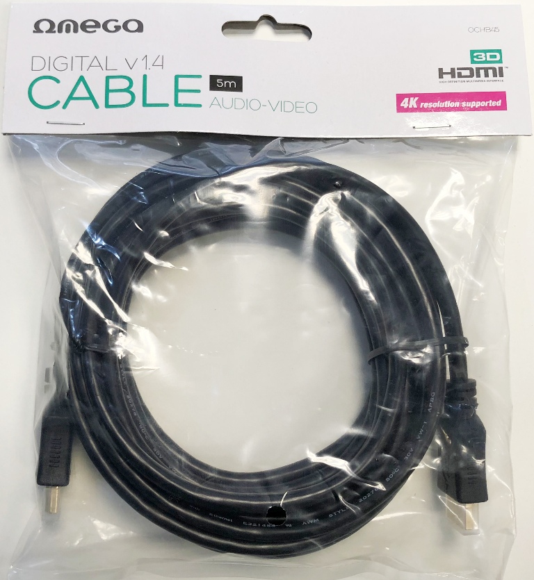 HDMI v1.4 M/M  5.0m (30 Hz/2160p) Omega