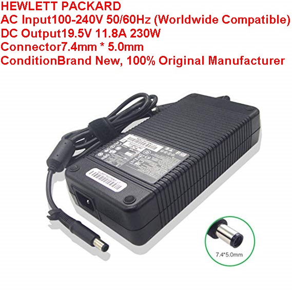 HP HSTNN-LA12 19.5V 11.8A Power AC Adapter