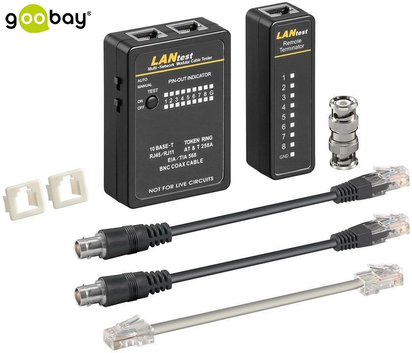 Комплект тестер за мрежов кабел GOOBAY 93010