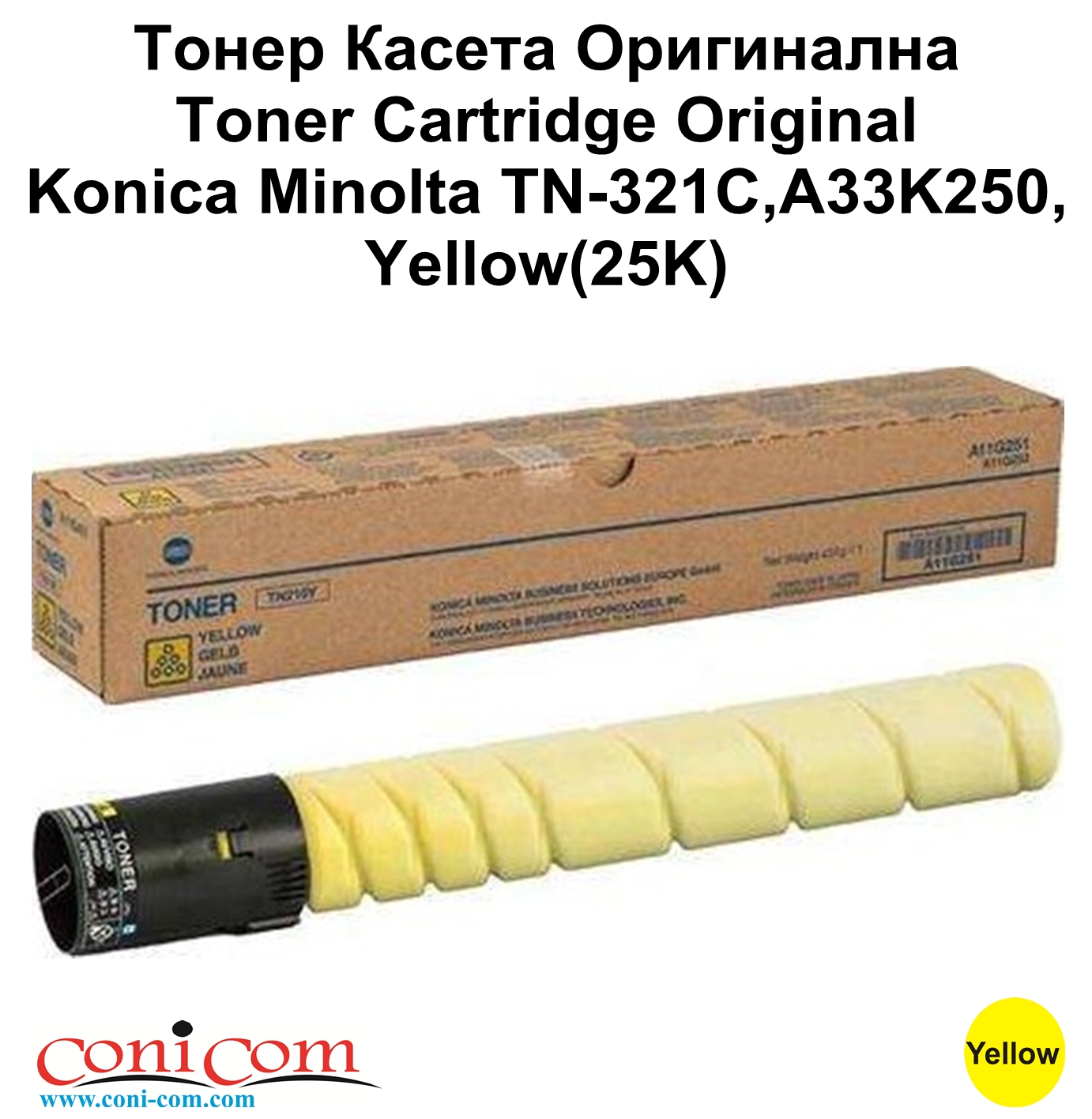Konica Minolta TN-321Y,A33K250,Yellоw(25K)Origin