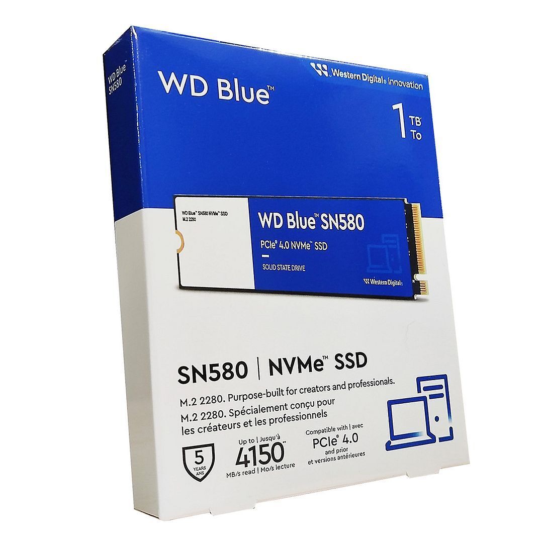 M.2 PCIe SSD 1TB WD Blue SN580 NVMe