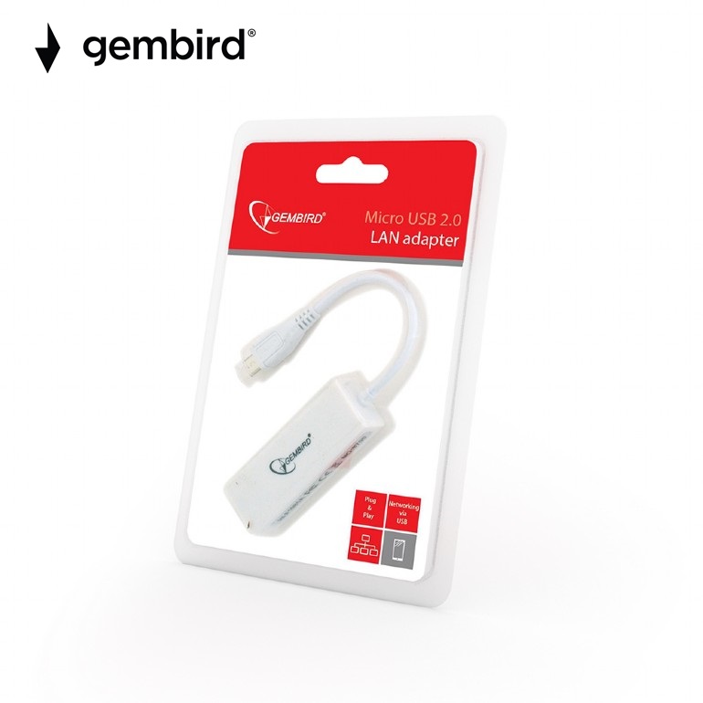 micro USB to LAN adapter Gembird за мобилни у-ва
