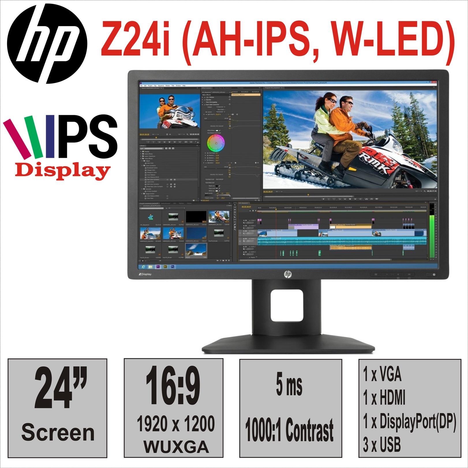 Монитор 24“ HP Z24i (AH-IPS, W-LED)