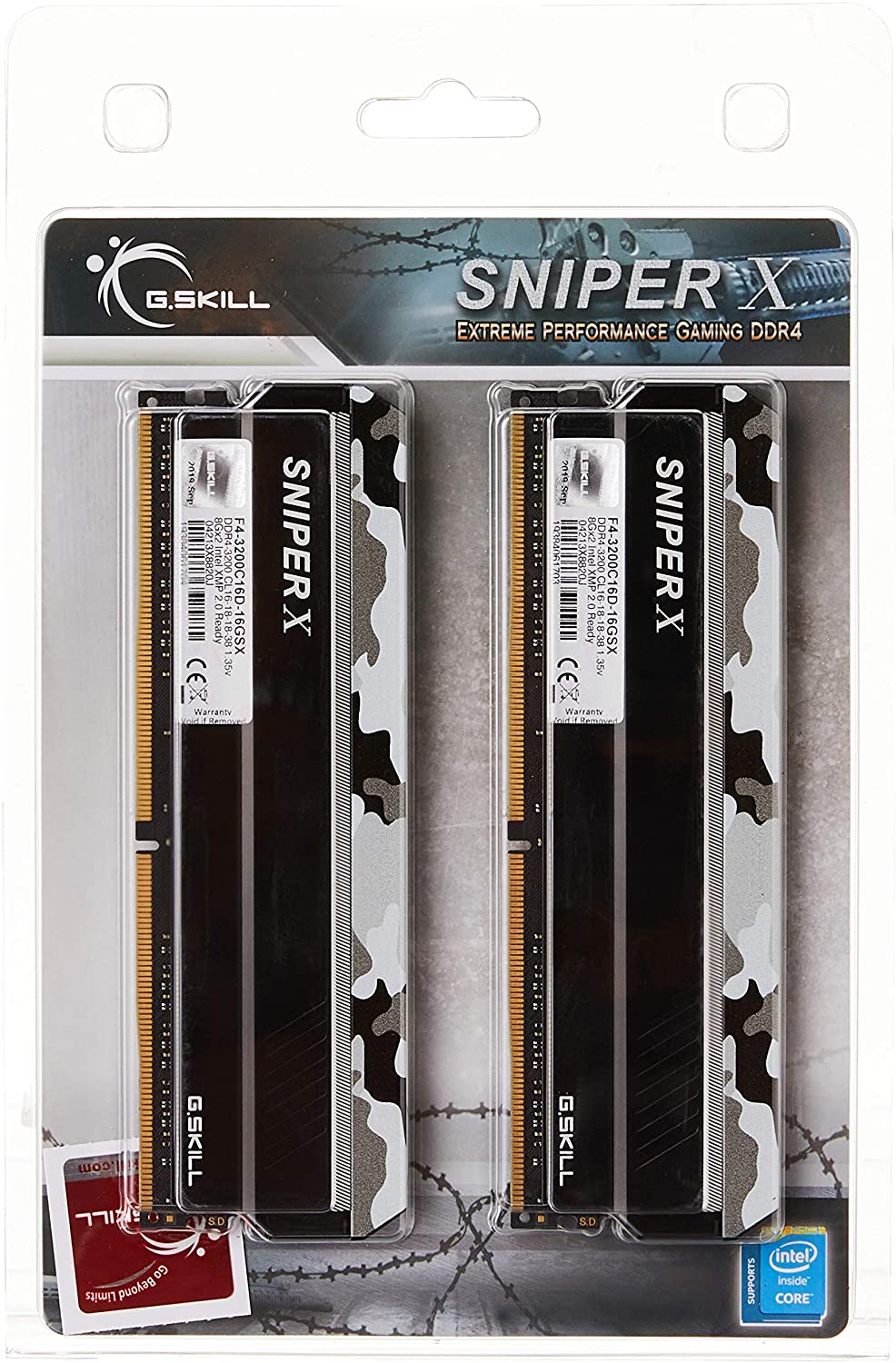 Памет DDR4 16 GB 3200MHz(2x8GB) G.SKILL Sniper X