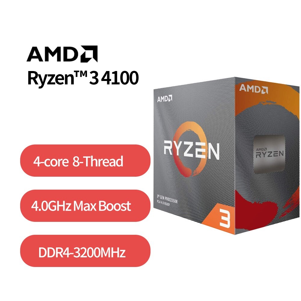 Процесор AM4 AMD Ryzen 3 4100,4 Cores, 8 Threads