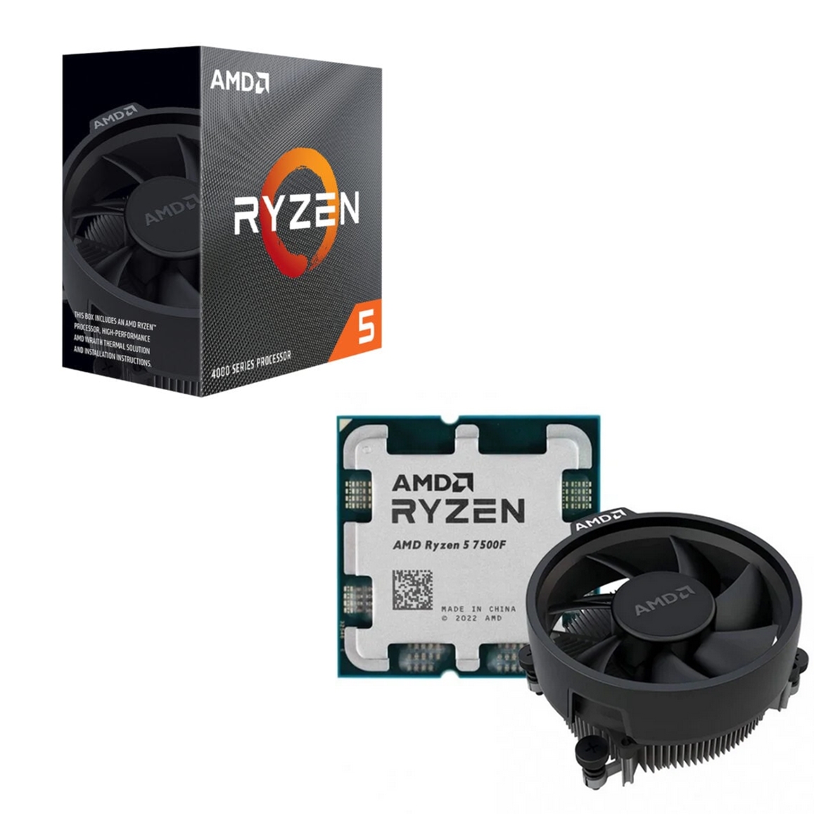Процесор AM5 AMD Ryzen 5 7500F, 6 Cores, 3.7GHz