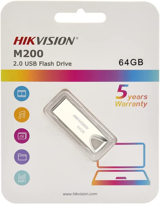 USB 2.0  64GB HikVision USB 2.0 Silver(Metal)