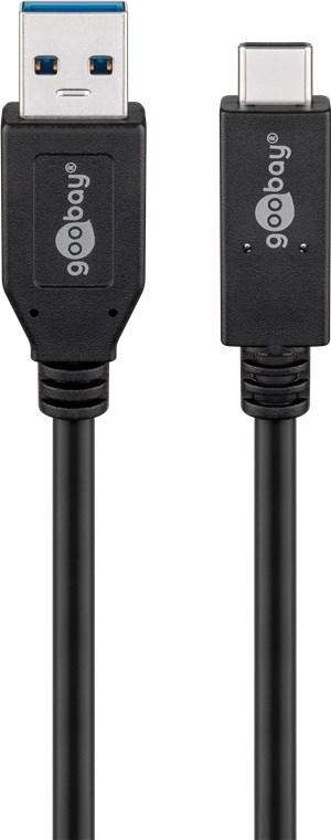 USB male - USB-C male 0.5m/3A/60W/20V Goobay