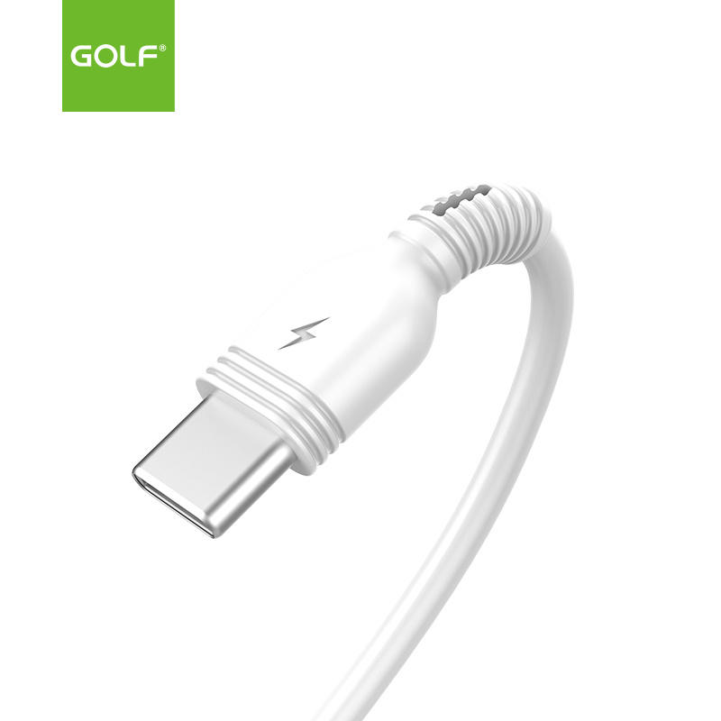 USB male - USB Type-C 1m/2A Golf Nice бял