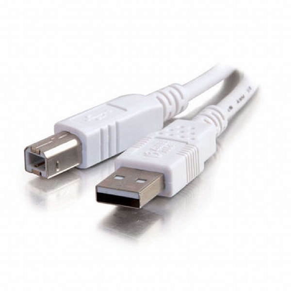 USB2.0 TYPE A-B  1.8m, Кабел Бял