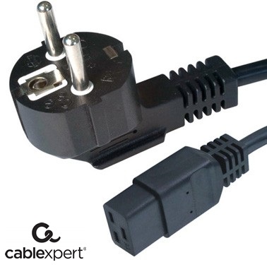 Захранващ кабел C19, 1.8m Cablexpert