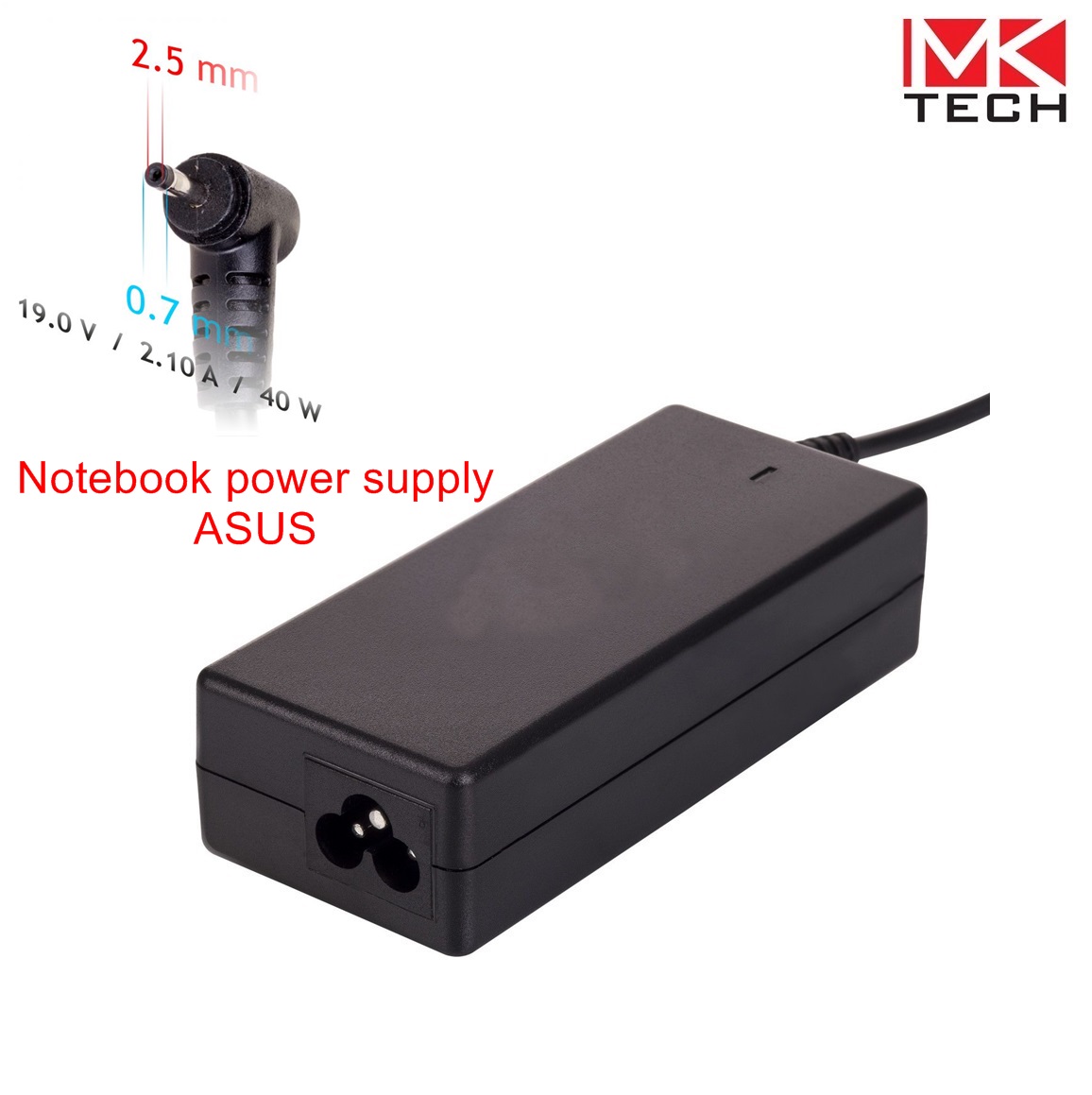 Зарядно 2.5x0.7mm 40W 2.1A, 19V Asus, SAMSUNG