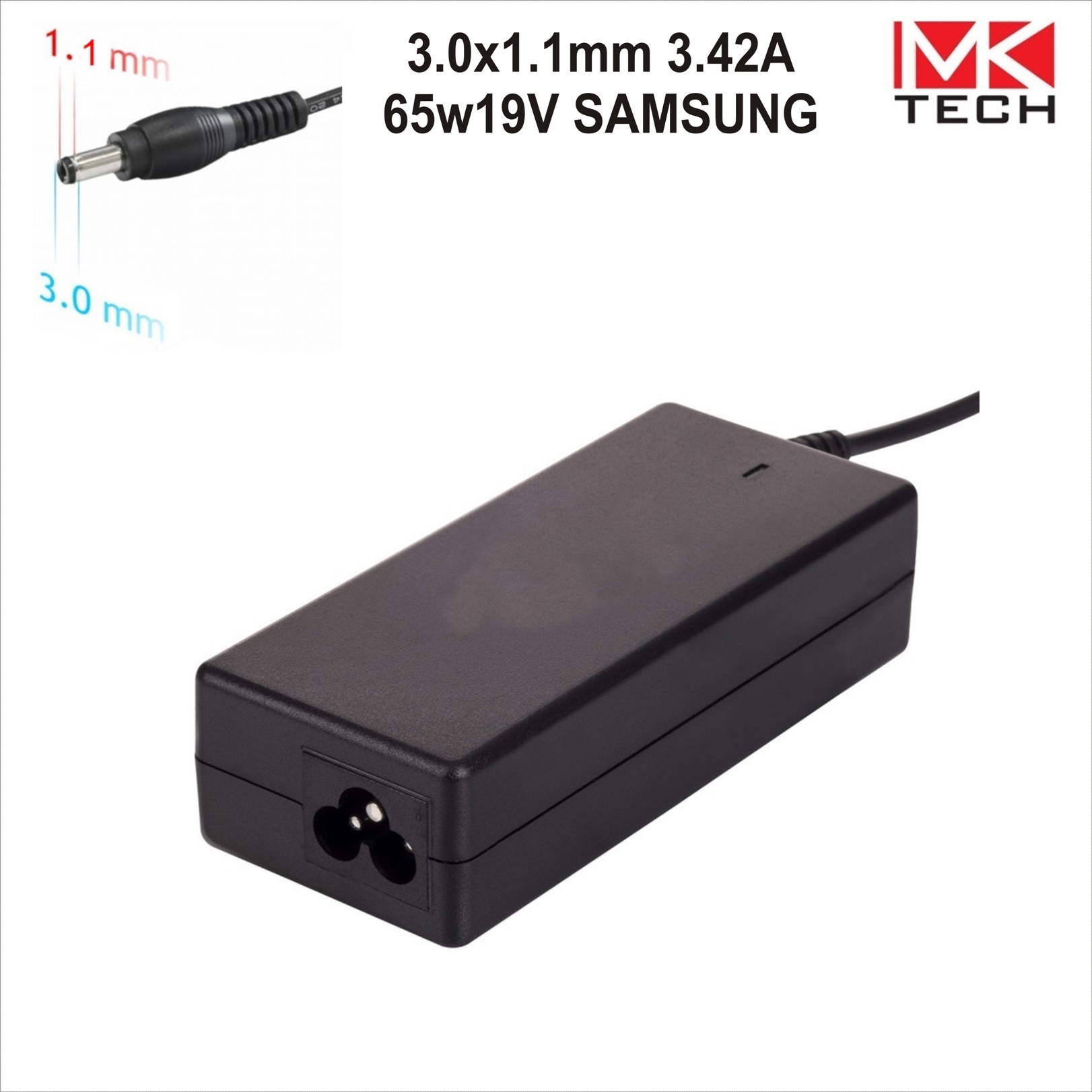 Зарядно 3.0x1.1mm 19V 65w 3.42A SAMSUNG